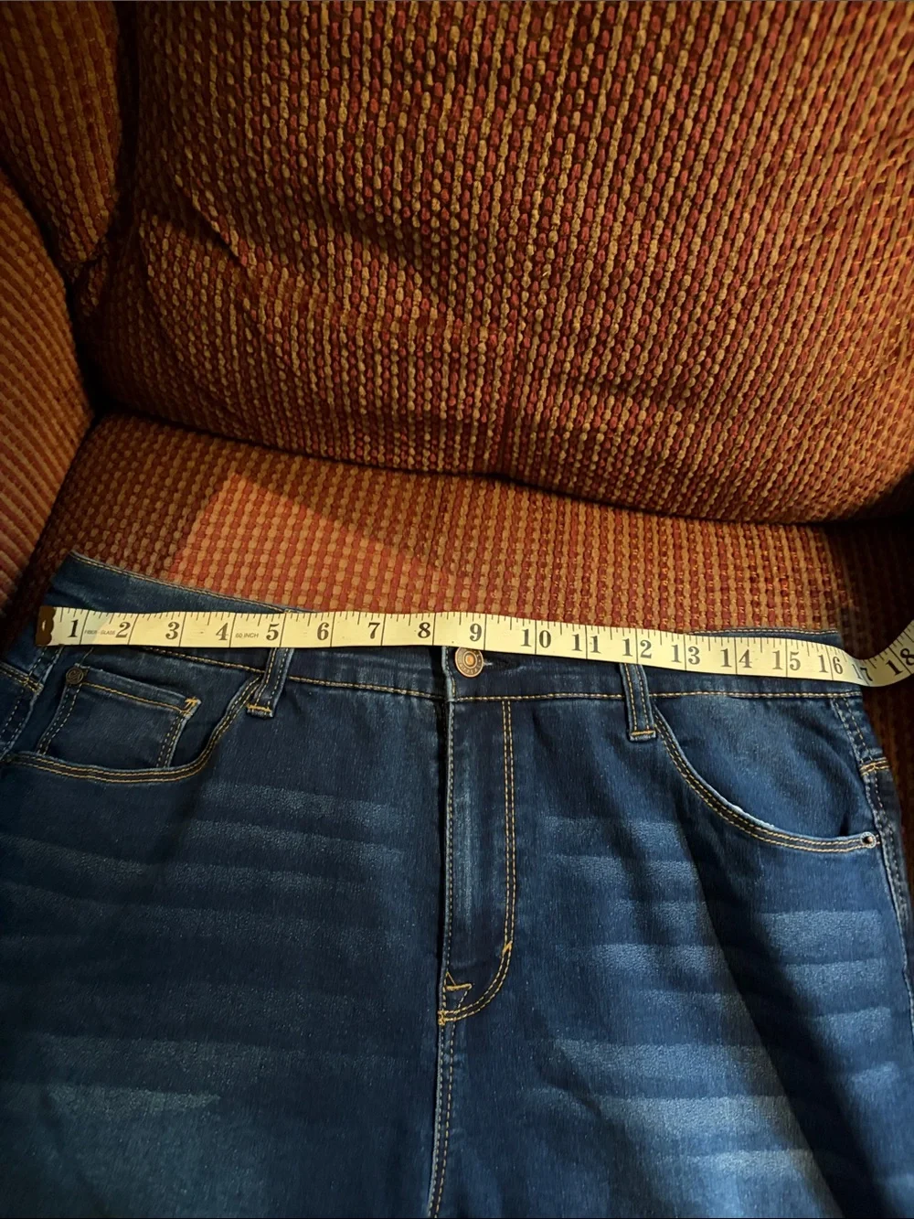 Curve Fit Women's Dark Blue Rolled Hem Jean Shorts - Picture 6 of 7